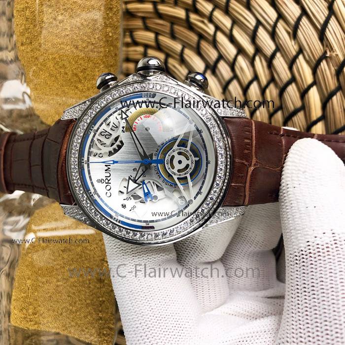 2019 Replica Corum Watches / Corum Bubble Chrono Silver Watch